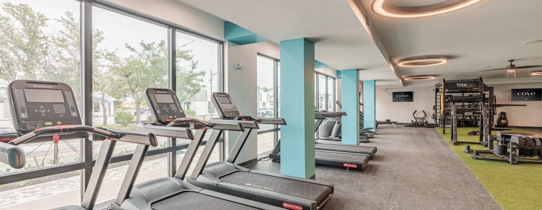 Treadmills in The Cove at 47th's Fitness Center